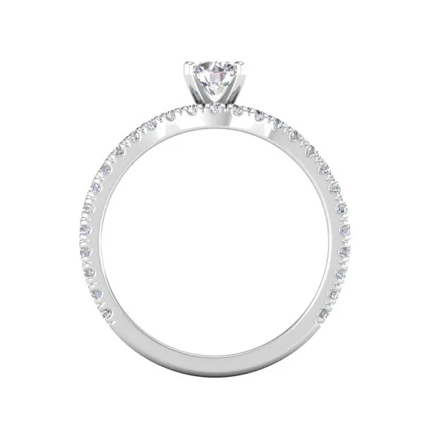 1.00 Carat TW Diamond Solitaire Bridal Set Engagement Rings in 10k White Gold (G-H, I2)