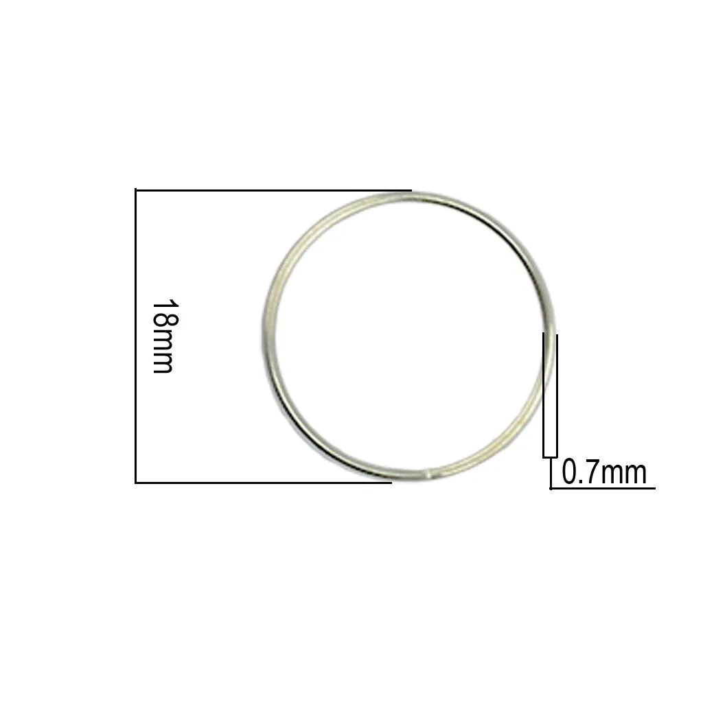 100 Pcs Split Key Rings 0.7X18Mm White K Plated Steel Round Split Ring For Car Home Keys Organizatio