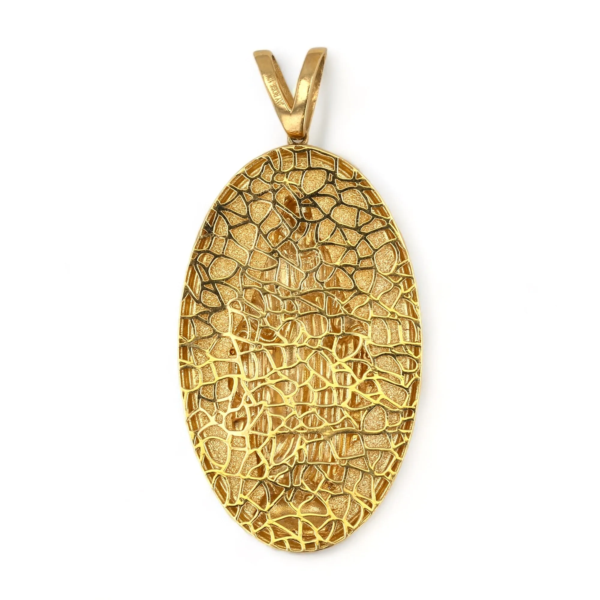 10k yellow gold Oval Milagrosa pendant-315327