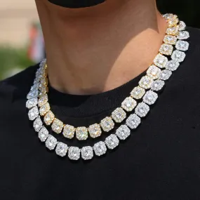 12.5mm Iced Out Big Square Tennis Chain