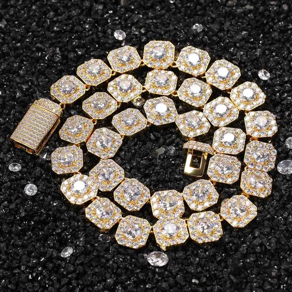 12.5mm Iced Out Big Square Tennis Chain