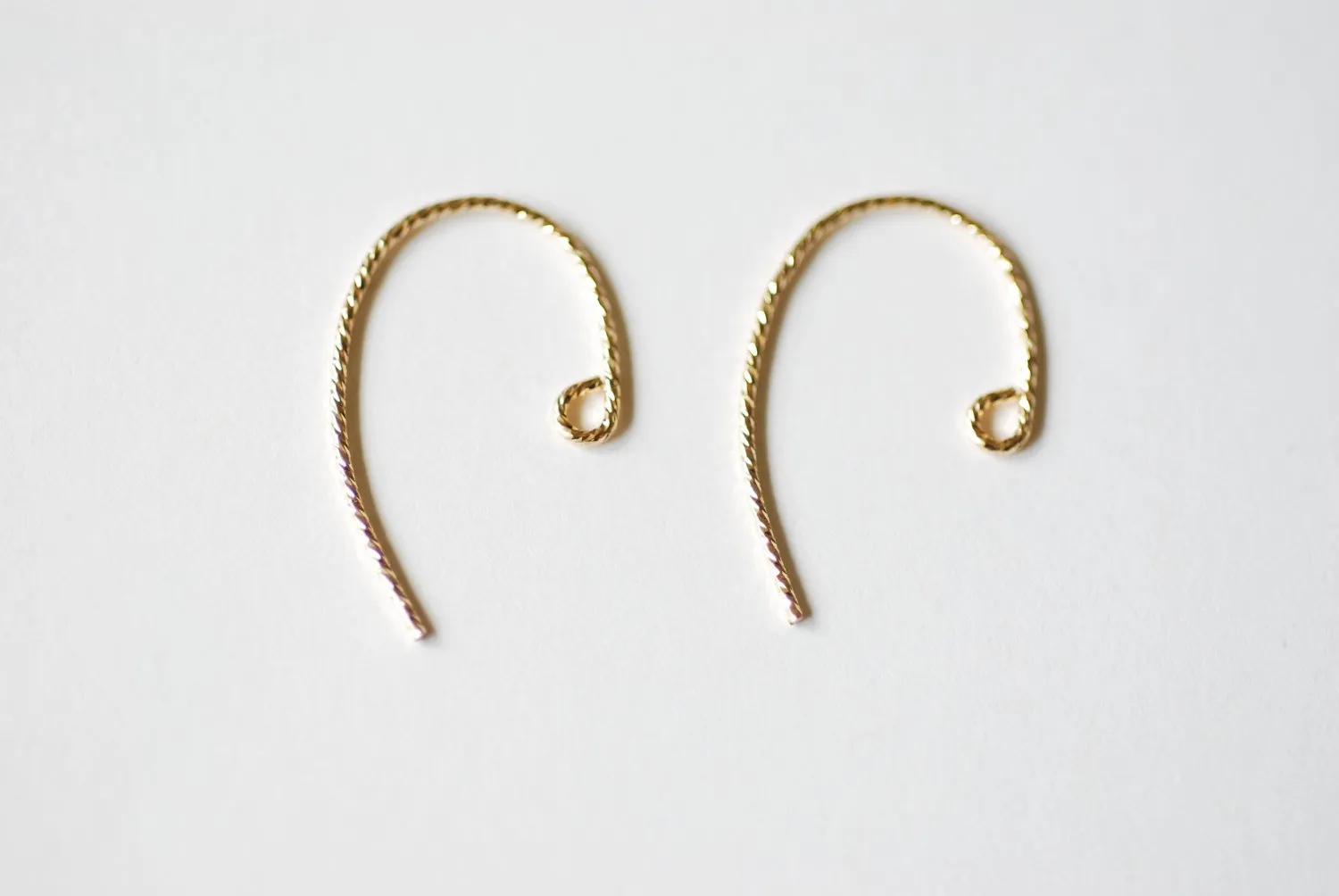 14k Gold Filled Sparkle Swoop Ear Wire, 14K Gold Filled Faceted Sparkling Bass Clef Ear Wires, 14k Gold Fill Earrings, Vermeil Supplies