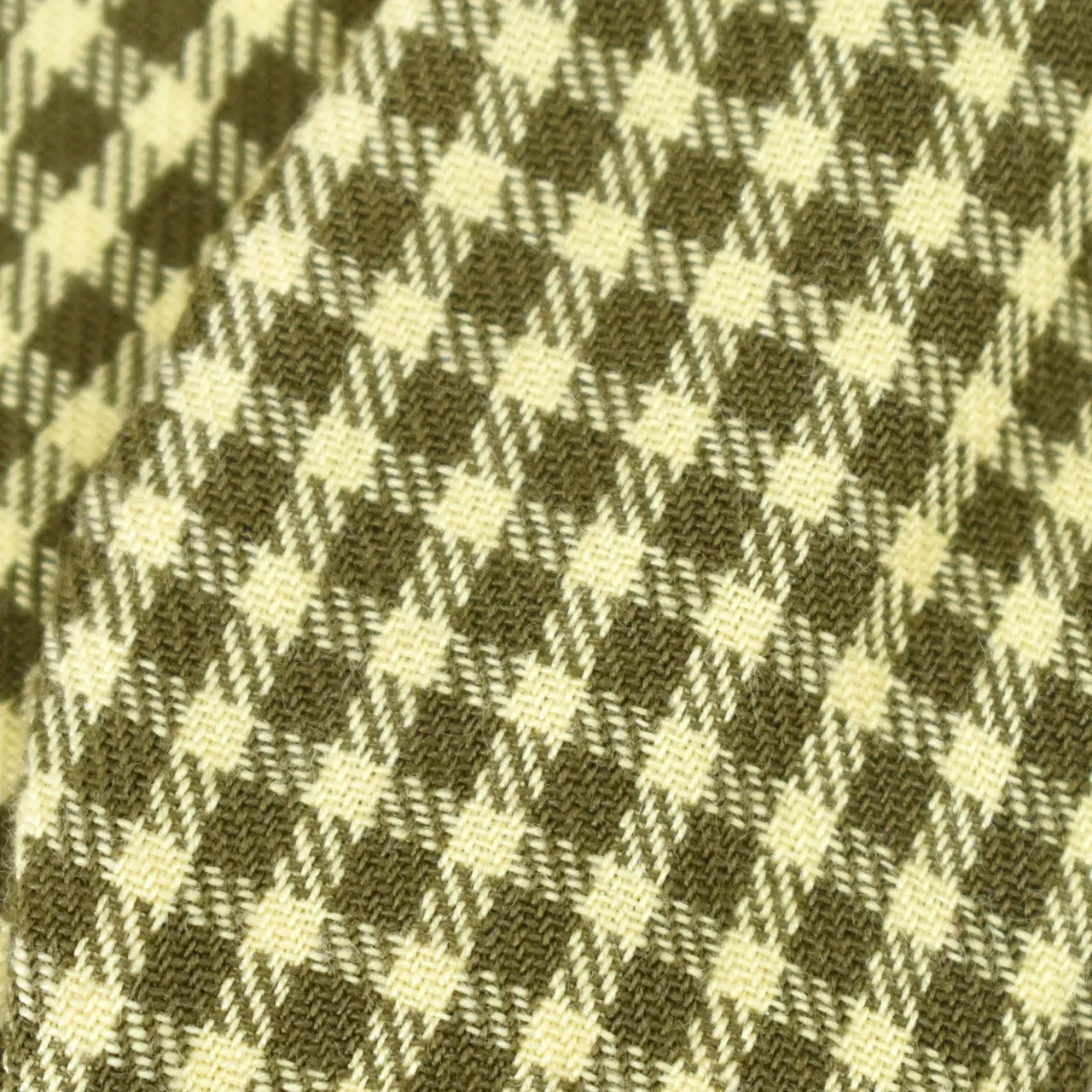 1950s Olive Gingham Bow Tie