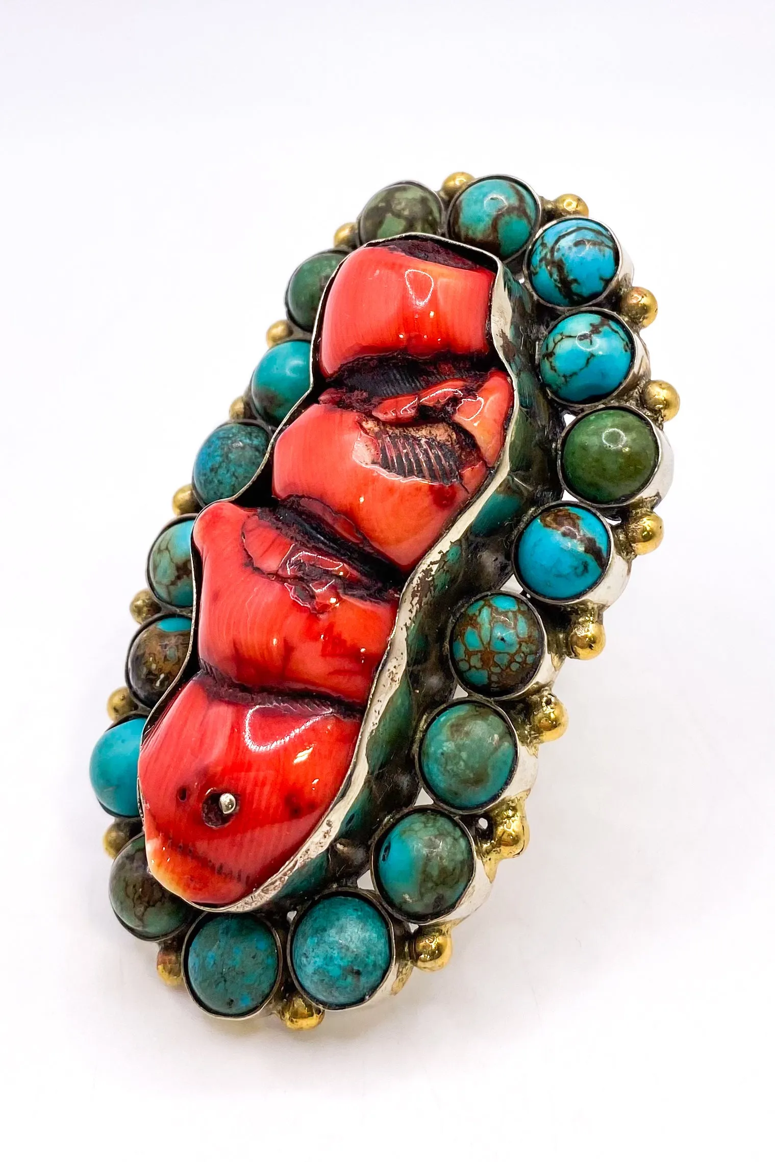 1960s Coral & Turquoise Ring | Made In The Deep South - FINAL SALE