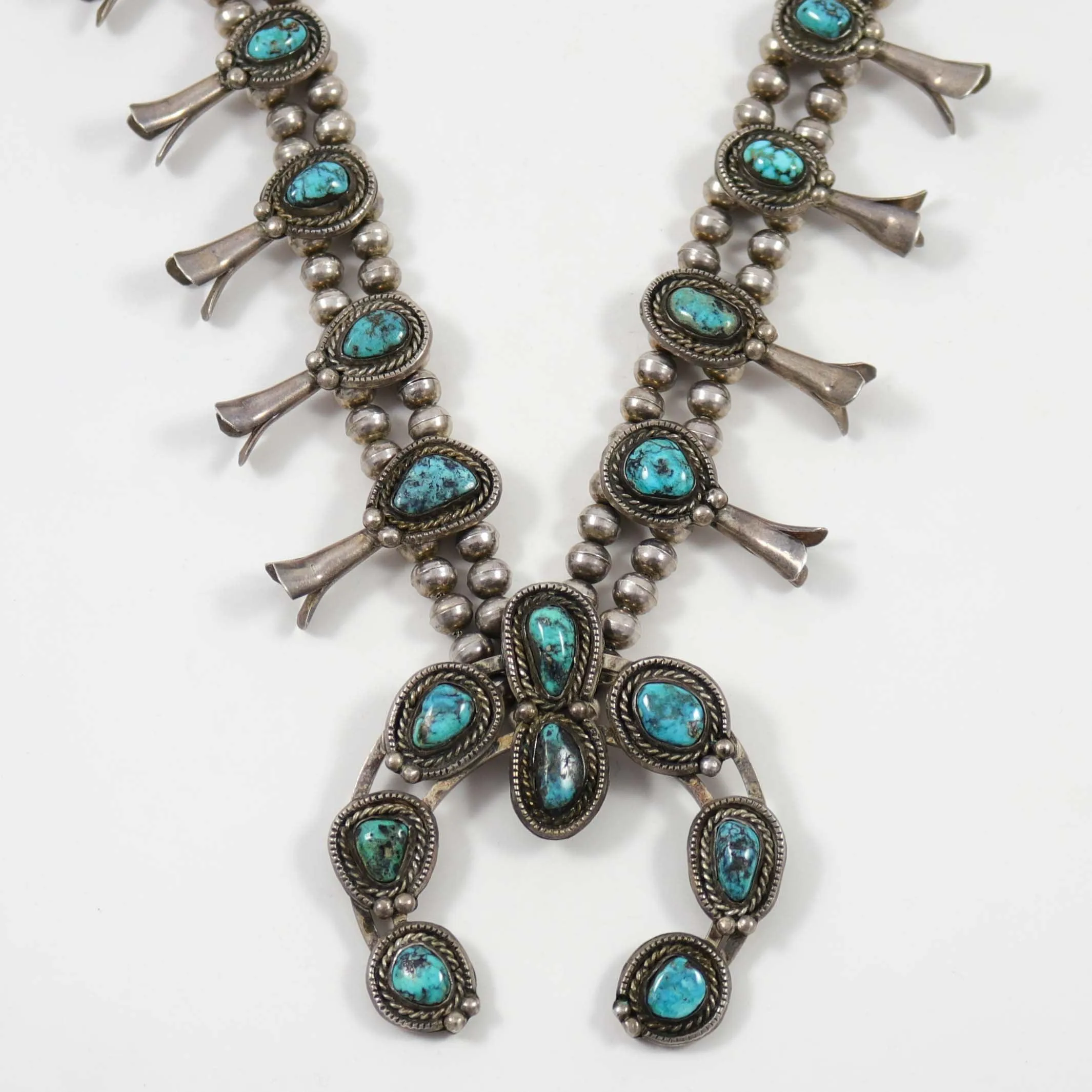 1970s Turquoise Squash Blossom