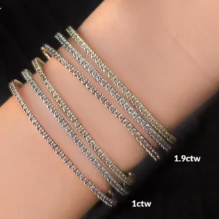 1ct Flexible Diamond Tennis Bangle