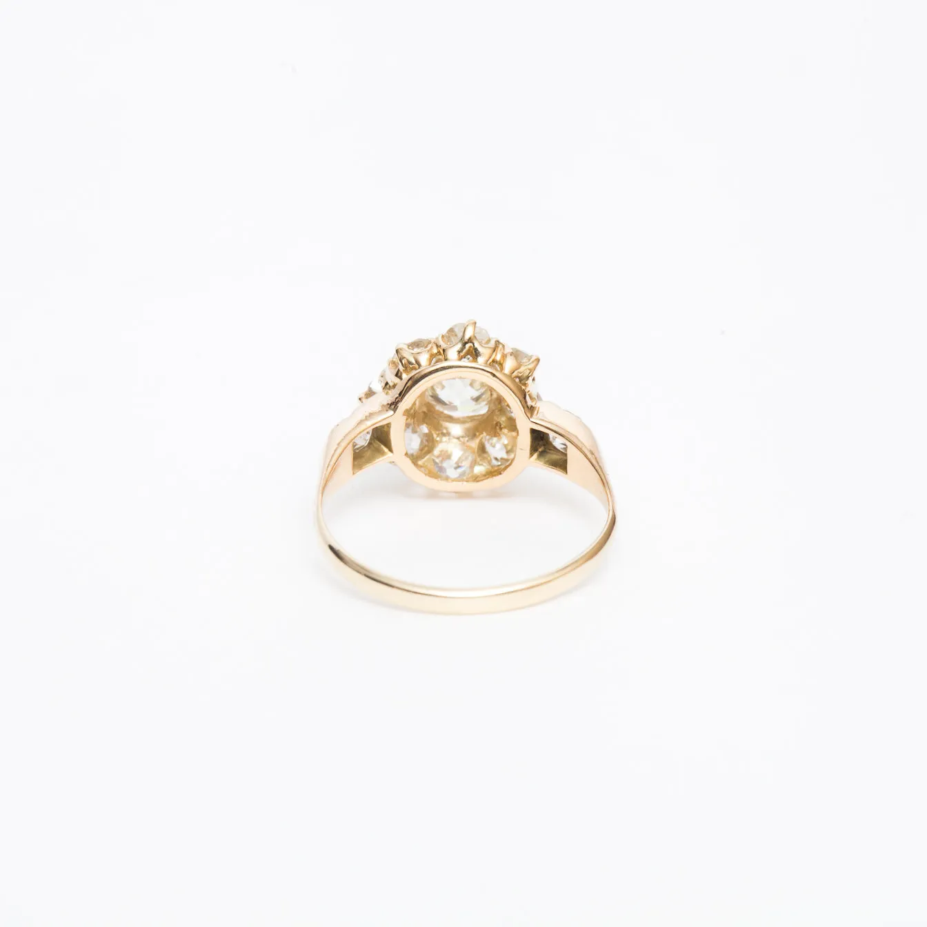 2.26 ctw Victorian Flower Halo Ring