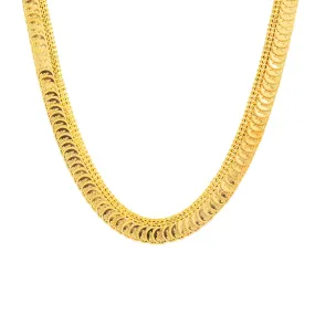 22K Yellow Gold Long Kasu Necklace (77.2gm)