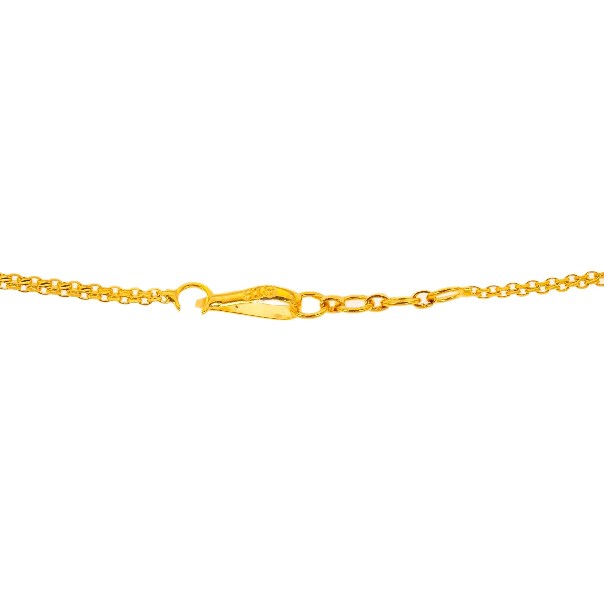 22K Yellow Gold Long Kasu Necklace (77.2gm)