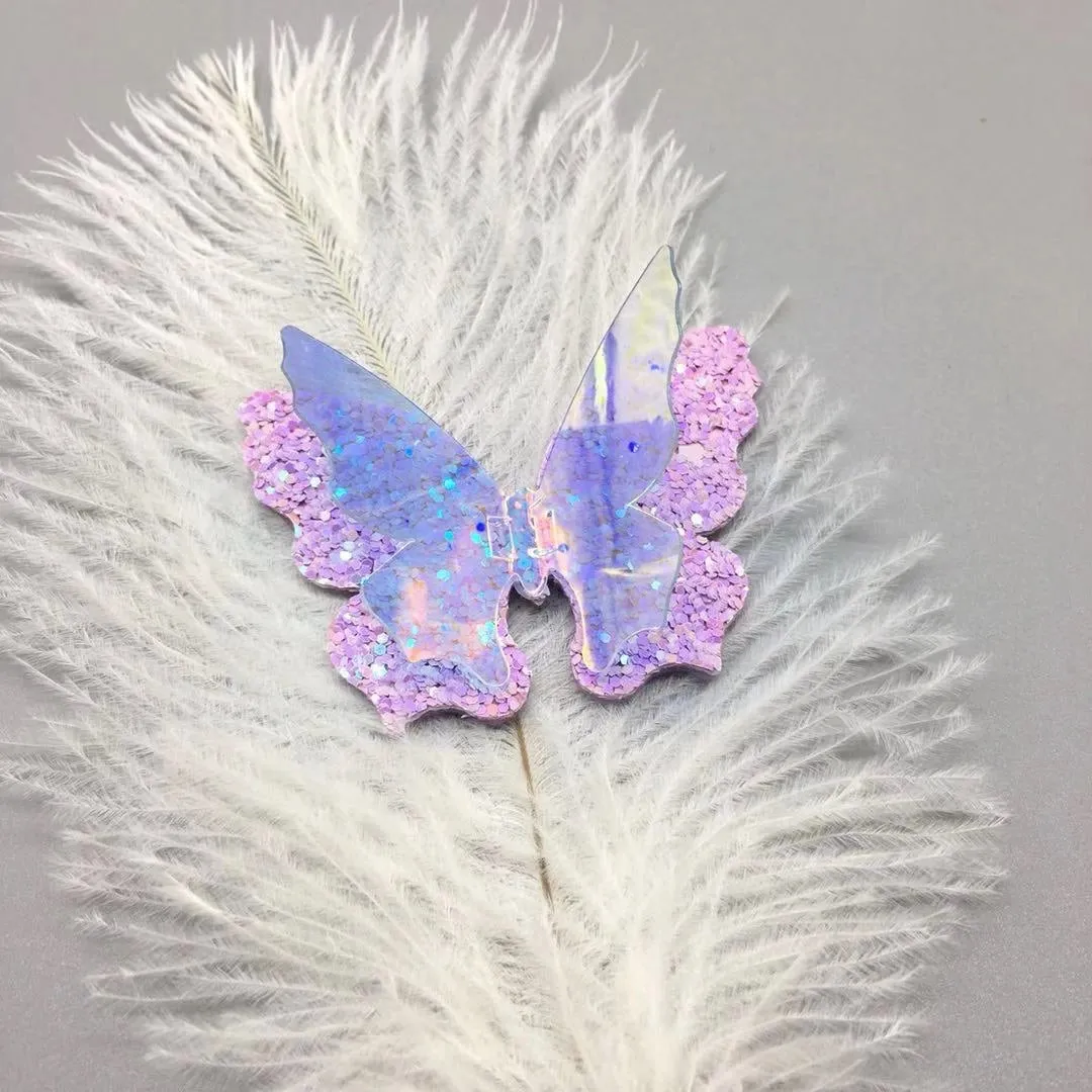 3D Glitter Sequins Laser Butterfly Hair Clip/Barrette