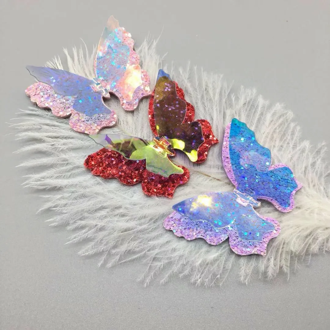 3D Glitter Sequins Laser Butterfly Hair Clip/Barrette