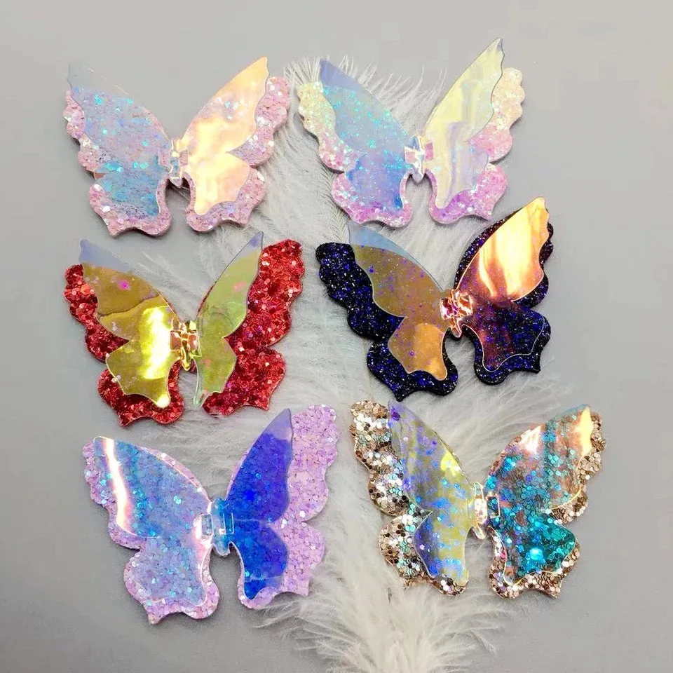 3D Glitter Sequins Laser Butterfly Hair Clip/Barrette