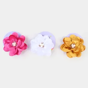 3PCs Girls Flower Hair Pin