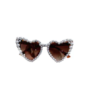 Aesthetic Oversized Heart Pearl Sunglasses