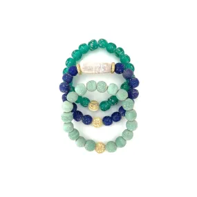 Anchor Beads Triple Bracelet Stack