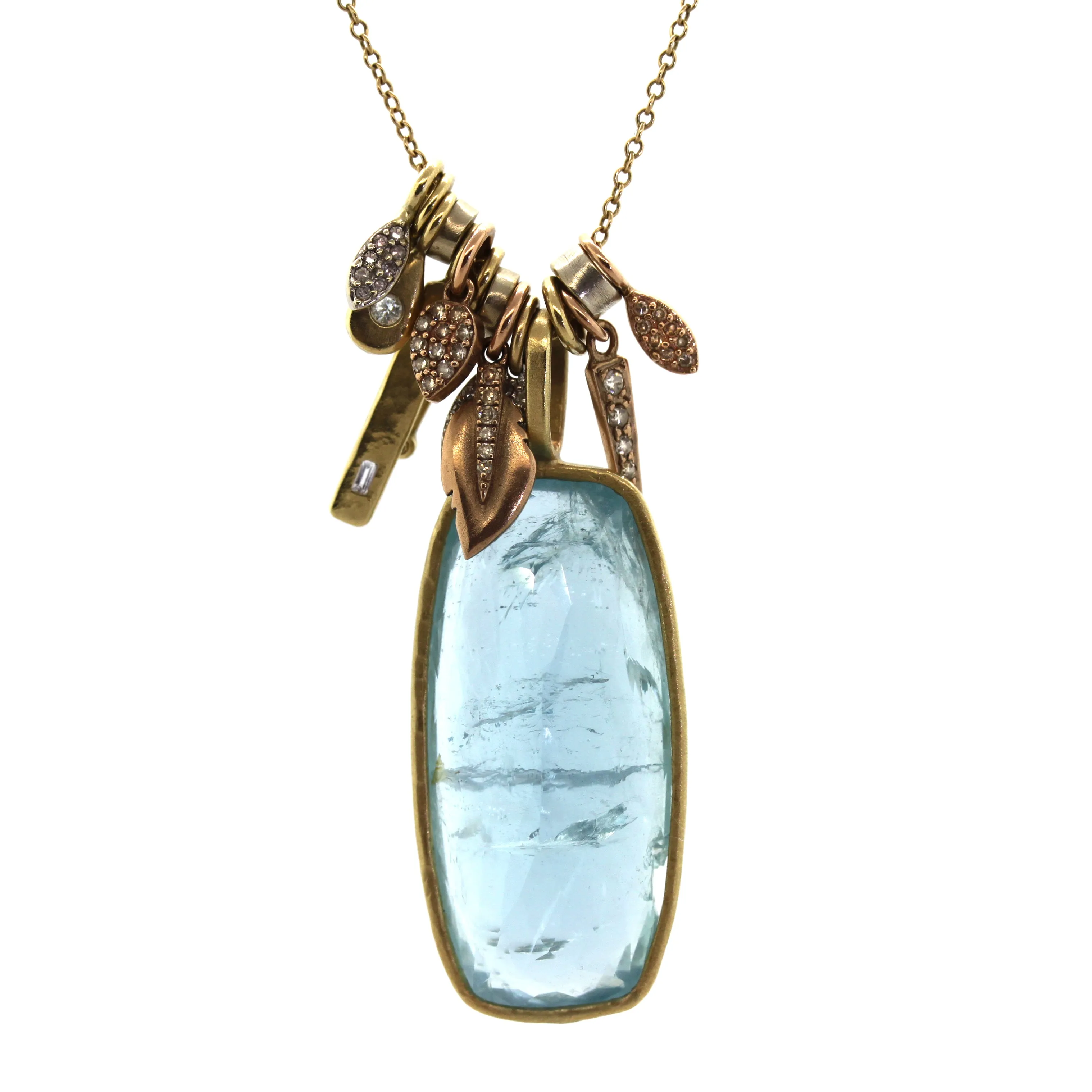 Aquamarine Charm Necklace