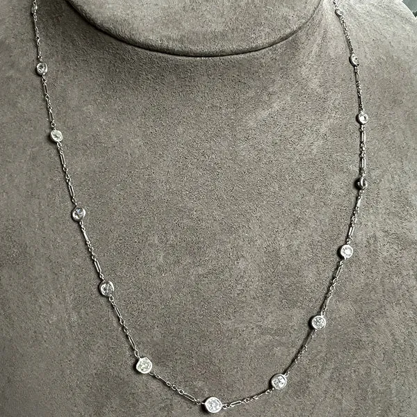 Exquisite Art Deco-Inspired Diamond Chain Necklace