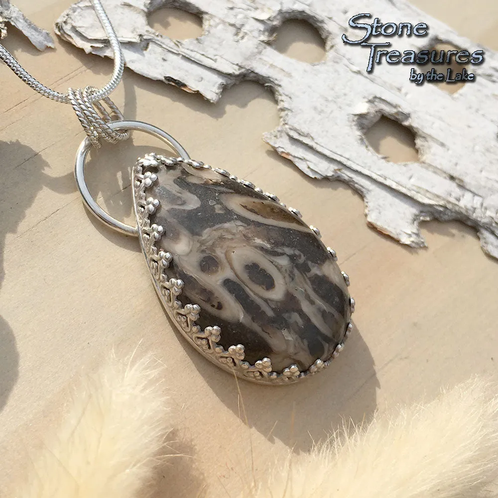 Aulocystis Fossil Pendant Necklace