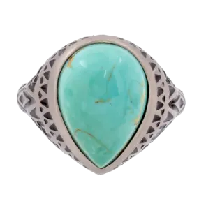 Aztec Pear Turquoise Ring