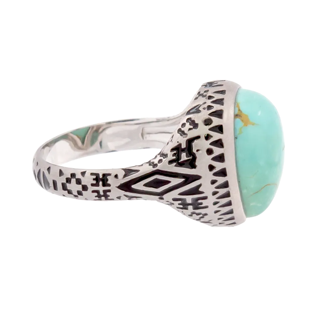 Aztec Pear Turquoise Ring