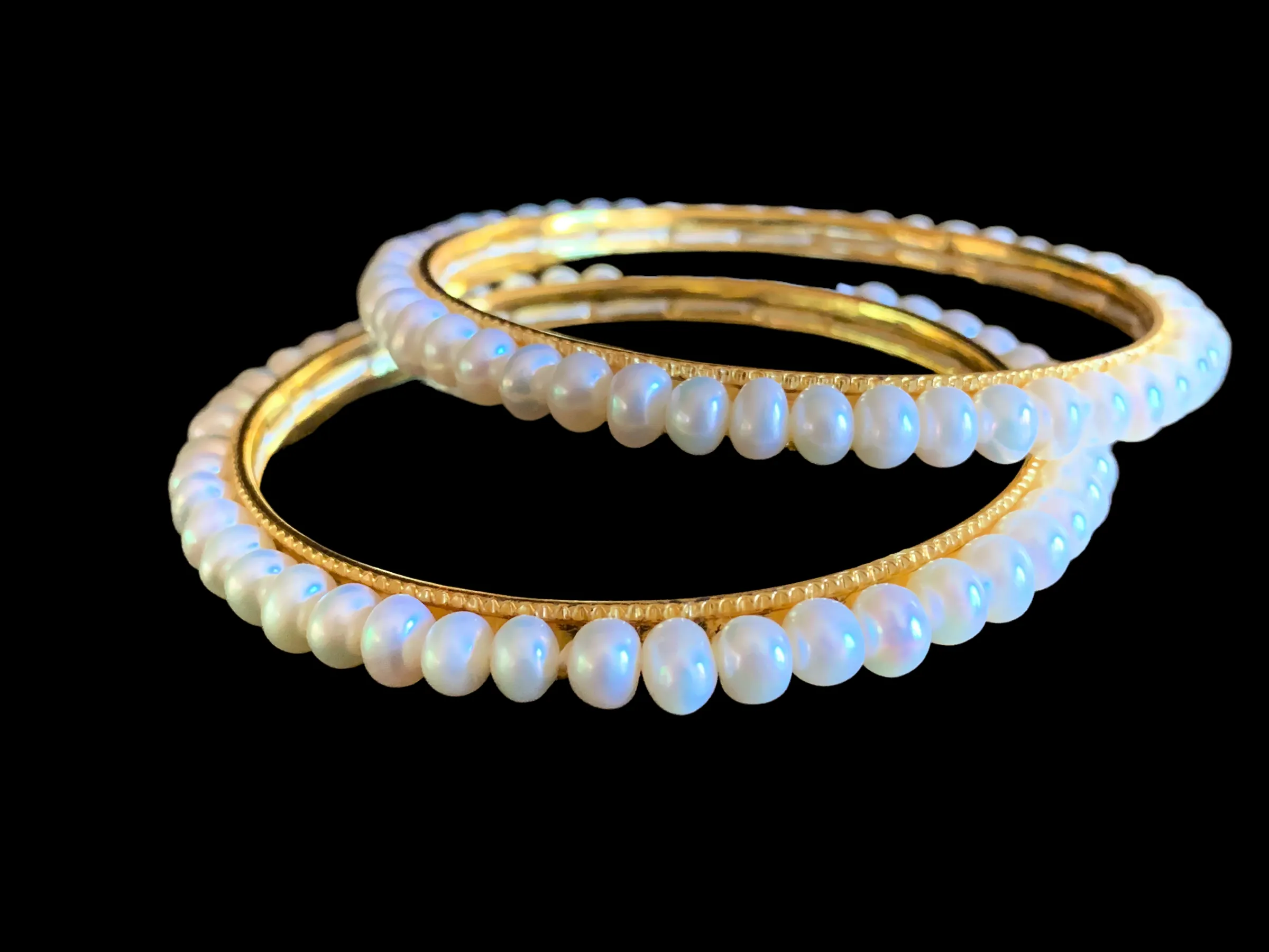 B129 Fresh water pearl bangle size ( READY TO SHIP  )