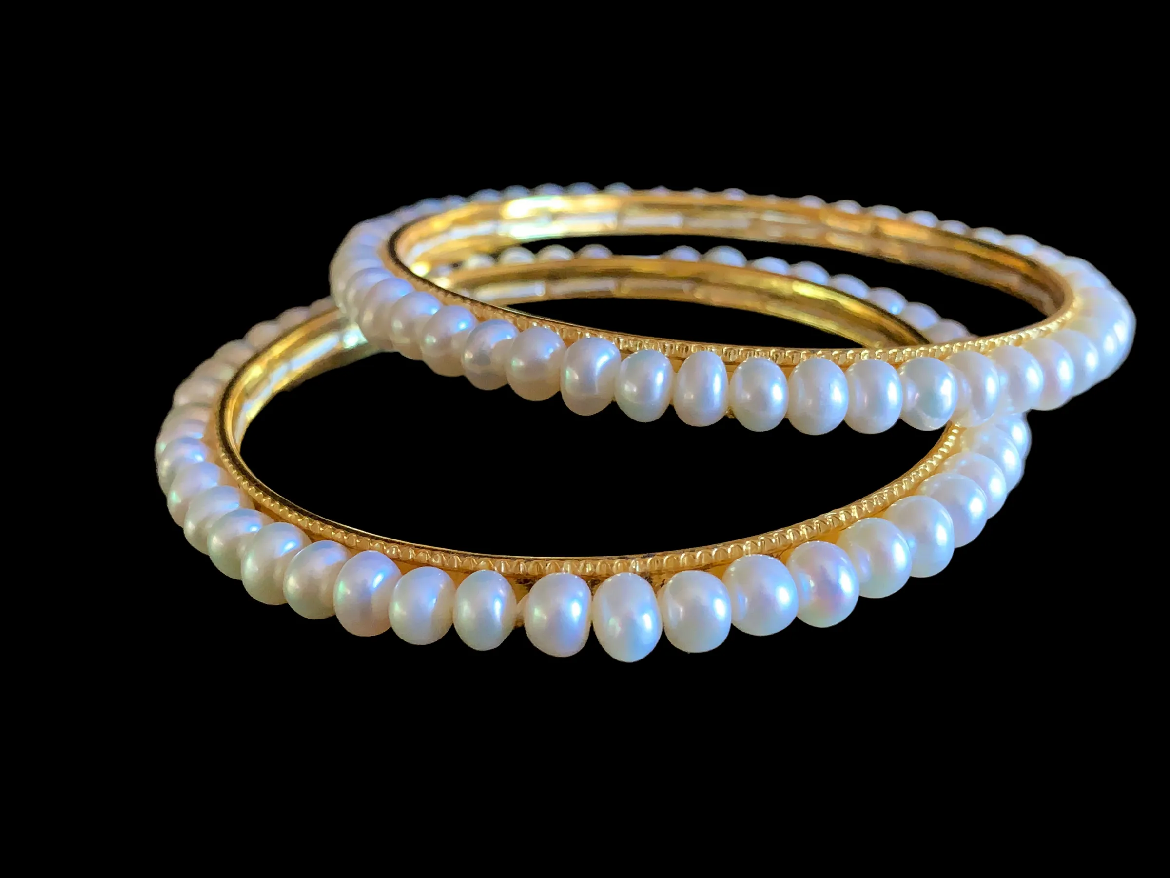 B129 Fresh water pearl bangle size ( READY TO SHIP  )