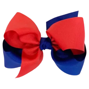 BC Two-Toned Bow - Navy & Red