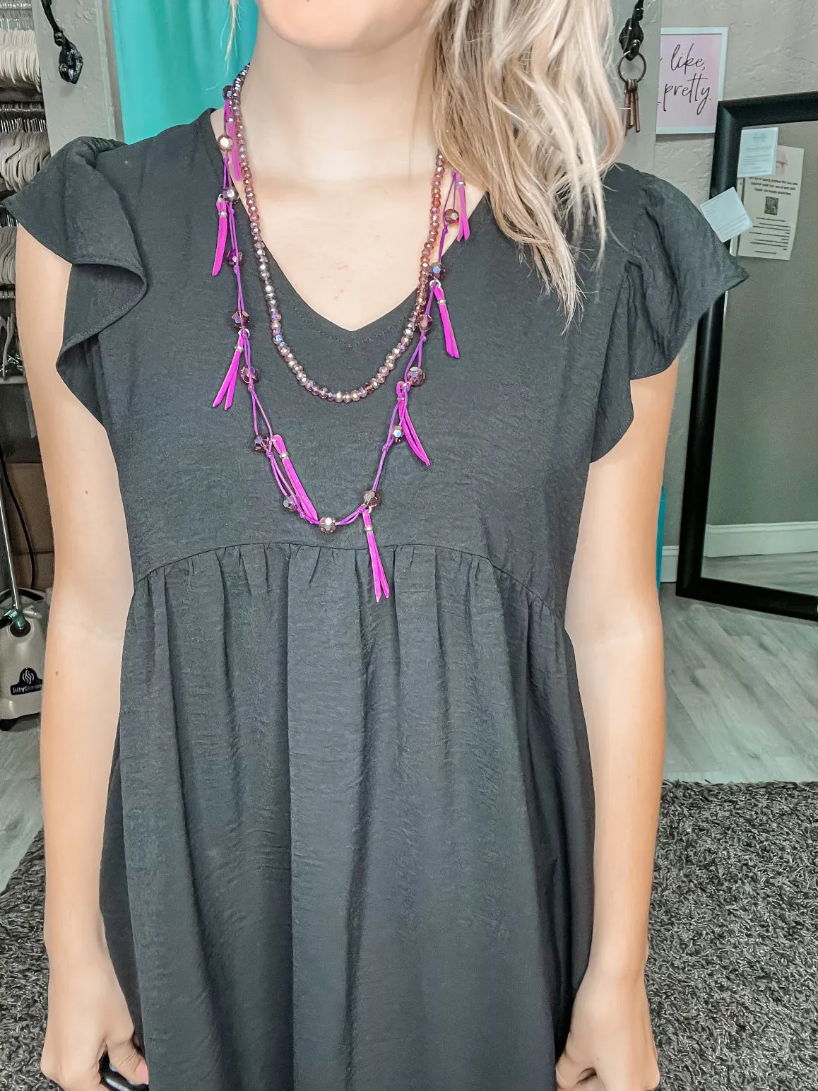 Beaded Fringe Necklace