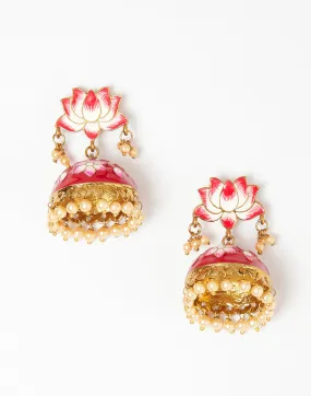 Beautiful Red Jhumki Earring