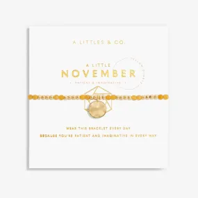 Birthstone A Little November Bracelet in Gold-Tone Plating - Yellow Quartz