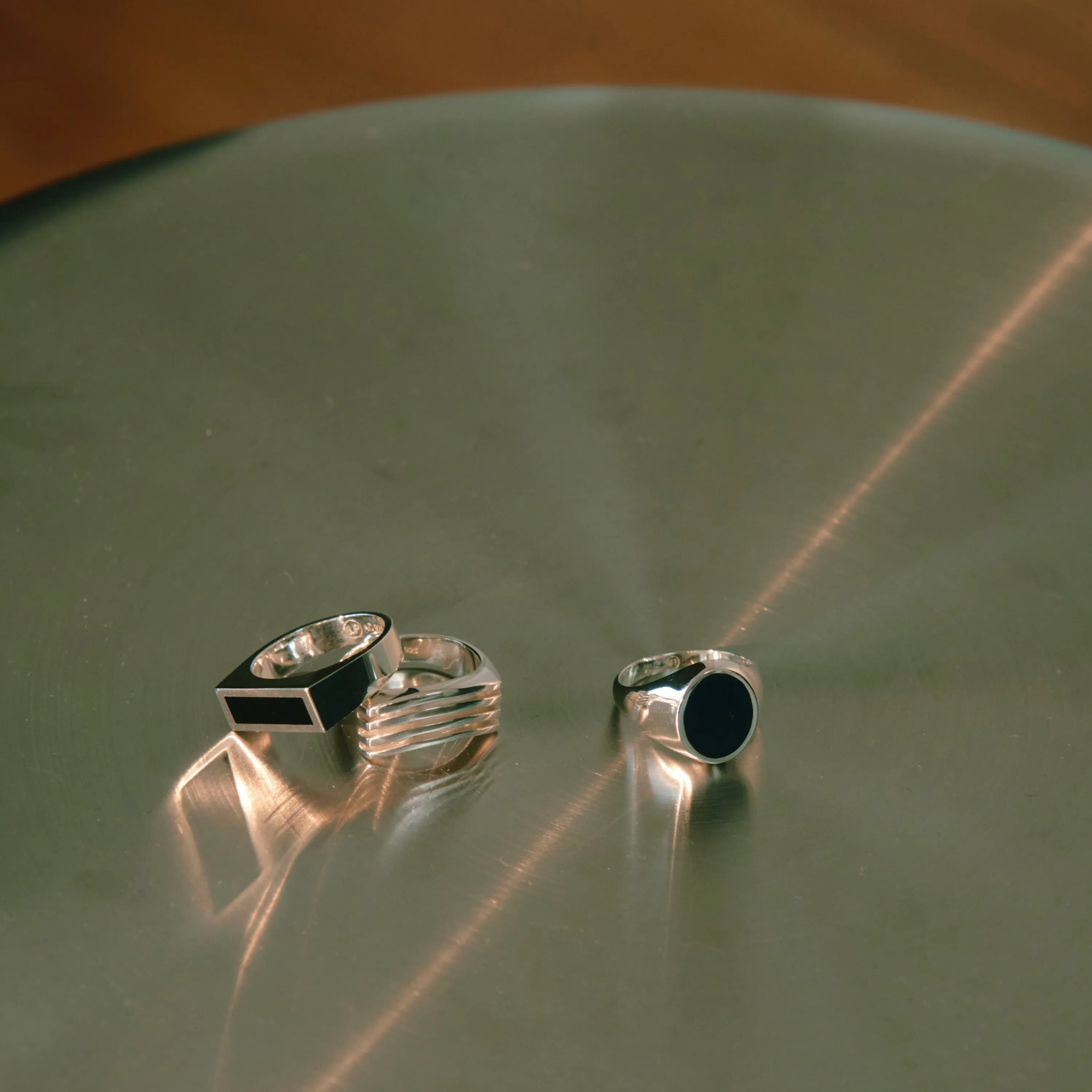 Black Onyx Signet Ring - Sterling Silver