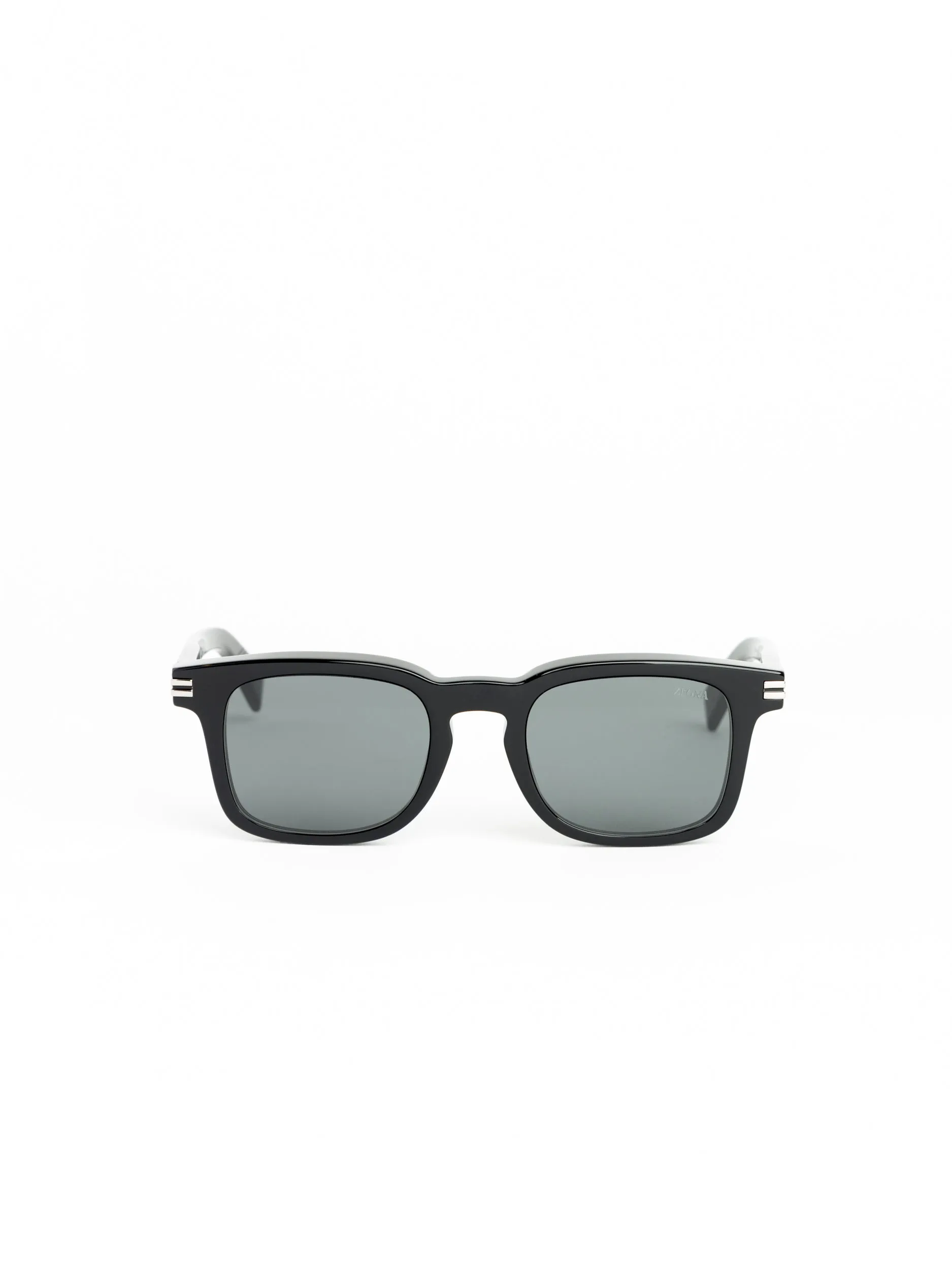 Black Squared Pantographed Plastic Sunglasses