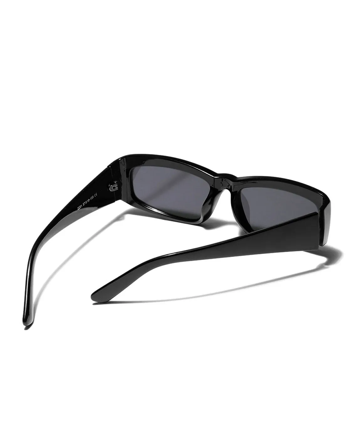 Black Toned with Polycarbonate UV Protected Lens Rectangle Sunglass for men