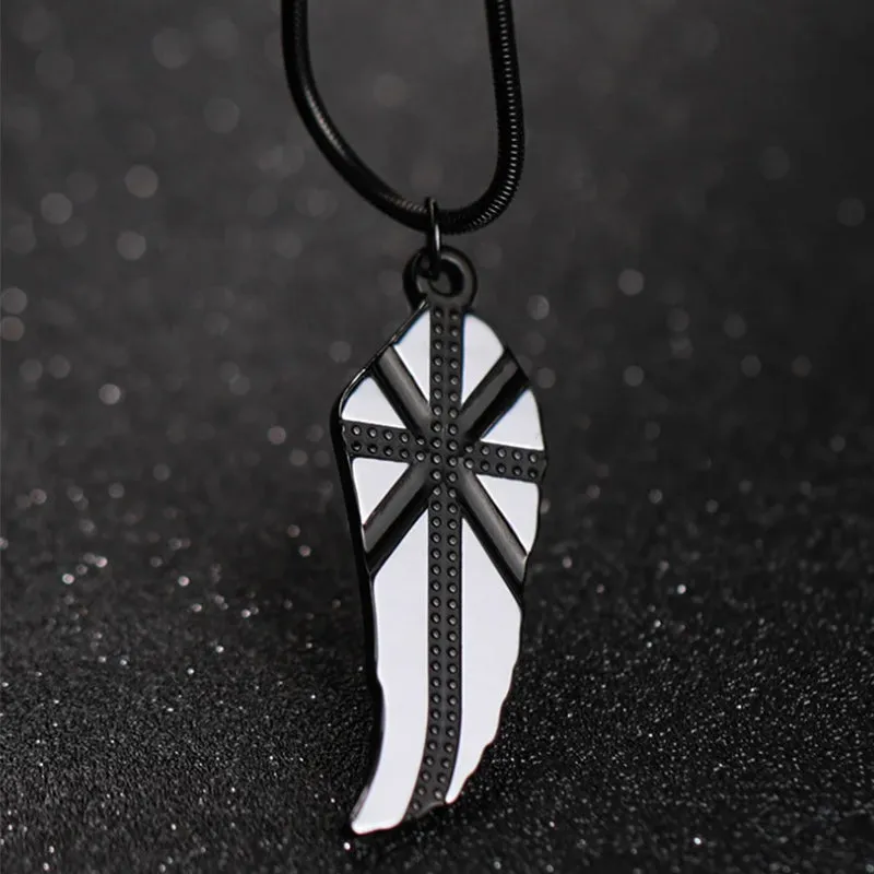 Black Tungsten Carbide Cross Pendant with Snake Chain Necklace