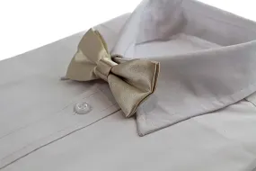 Boys Champagne Plain Bow Tie