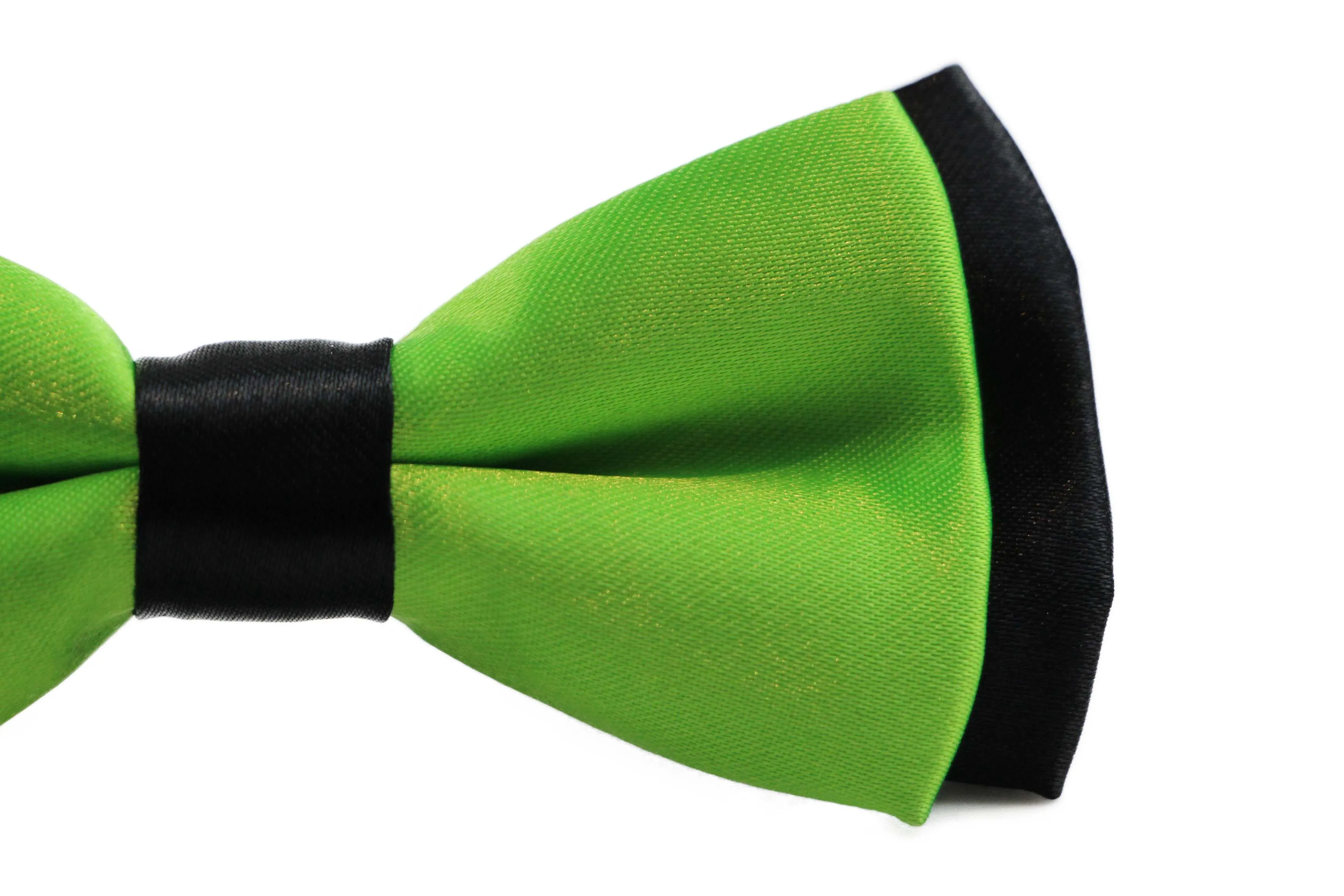 Boys Fluro Green Two Tone Layer Bow Tie