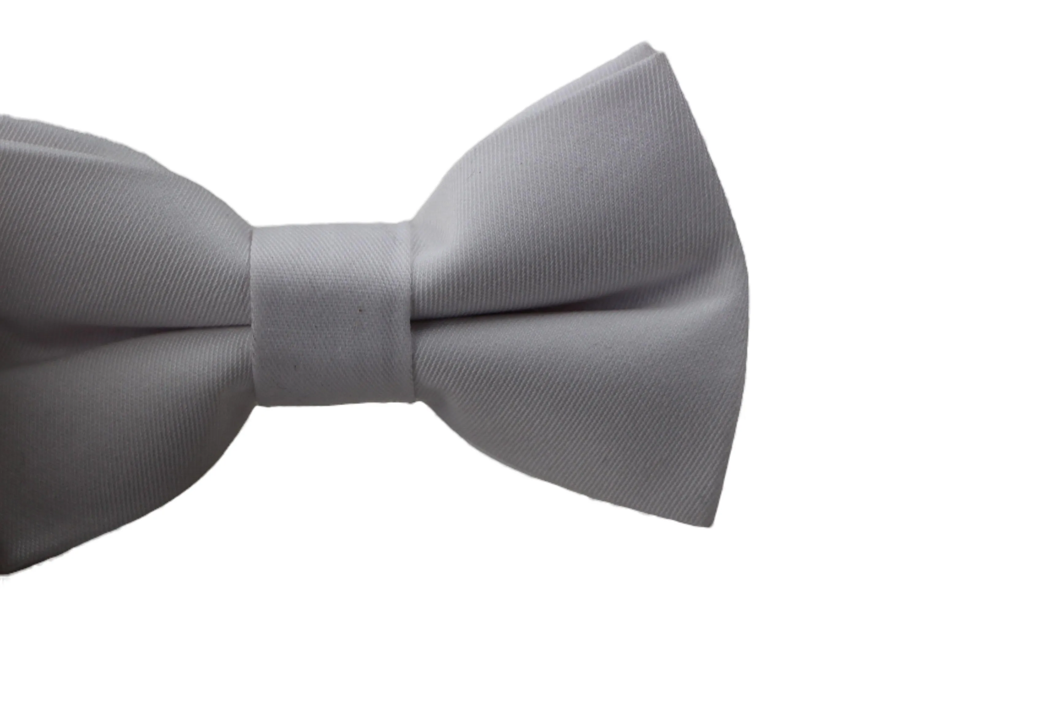 Boys Toddlers Quality White Plain Cotton Bow Tie