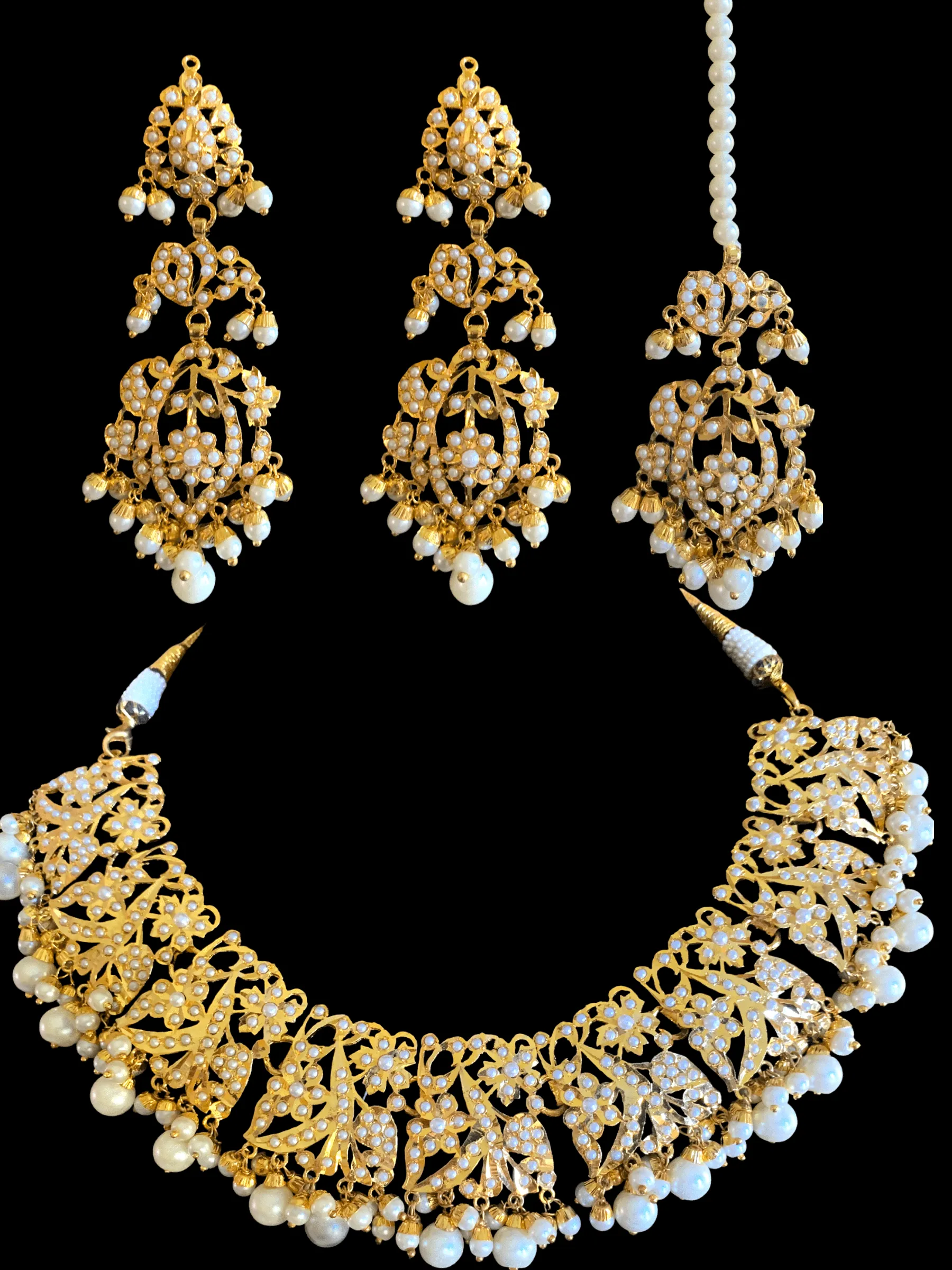 BR73 Nayaab pearl jadau necklace ( READY TO SHIP )