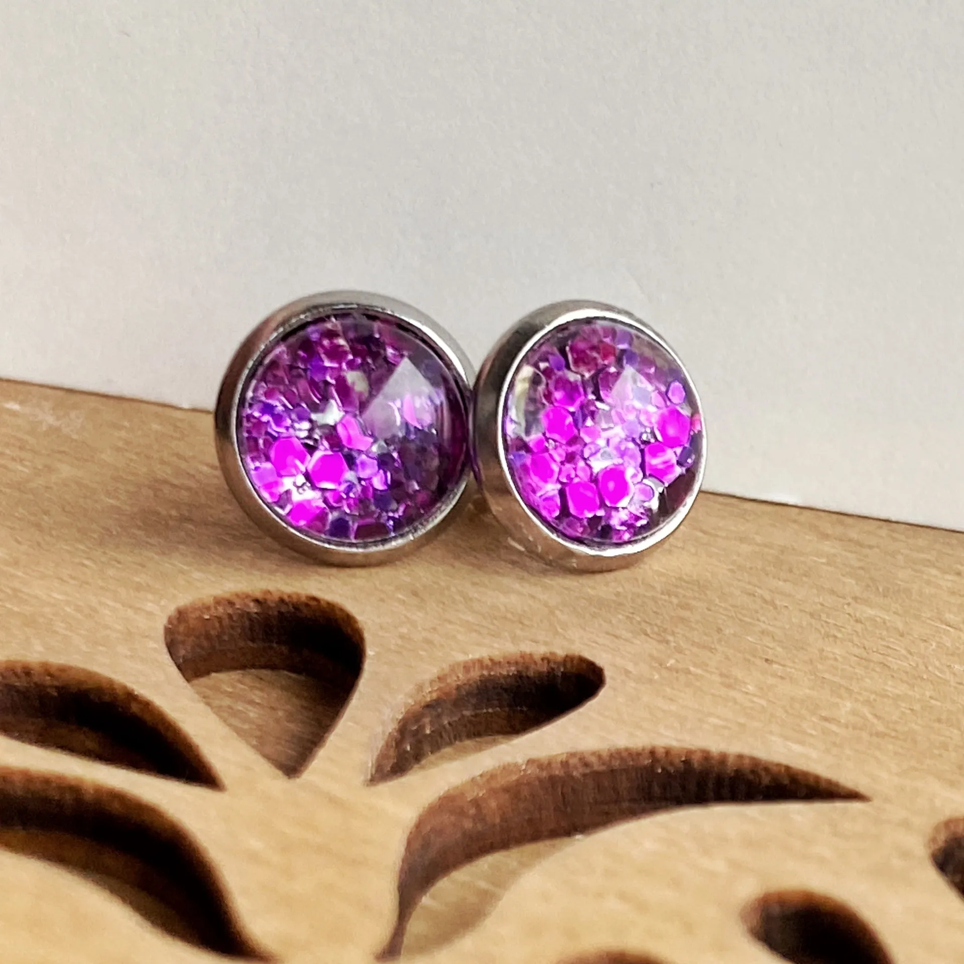 Brandon Farris Stud Earrings. Stainless steel - Glitter4Good