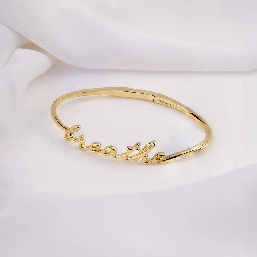 Breathe Gold Bangle