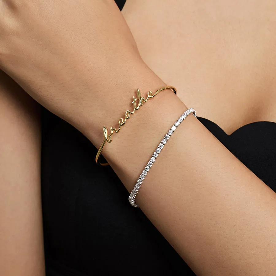 Breathe Gold Bangle