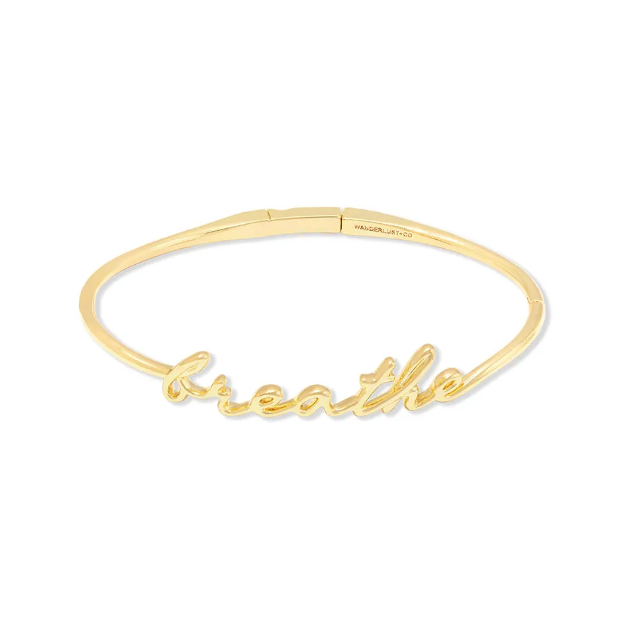 Breathe Gold Bangle