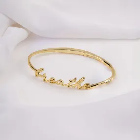 Breathe Gold Bangle