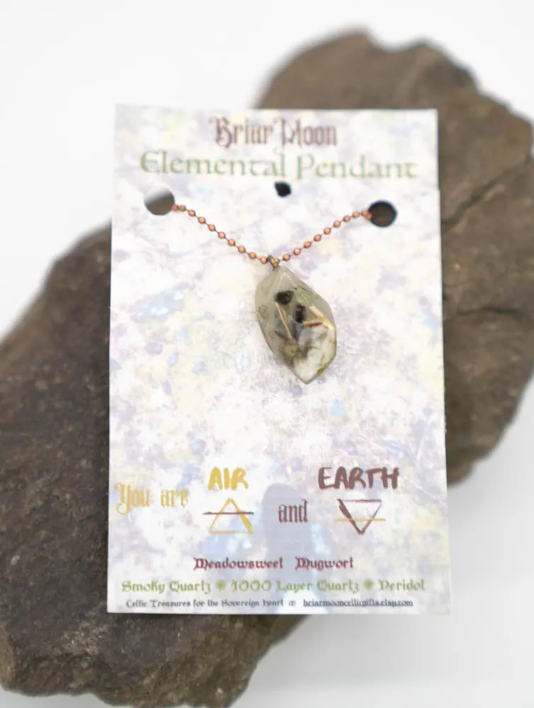 Briar Moon Mini Elemental Pendant Air and Earth