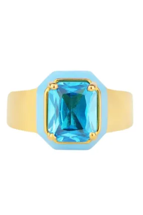 Budha Cushion Ring - Azure | Budha Girl - SALE