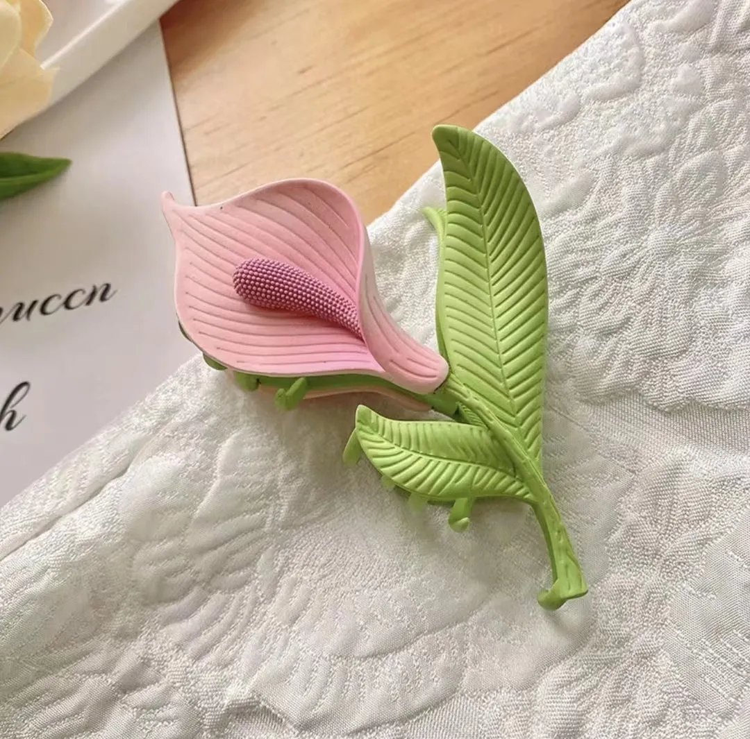 Calla Lily Flower Claw Clip