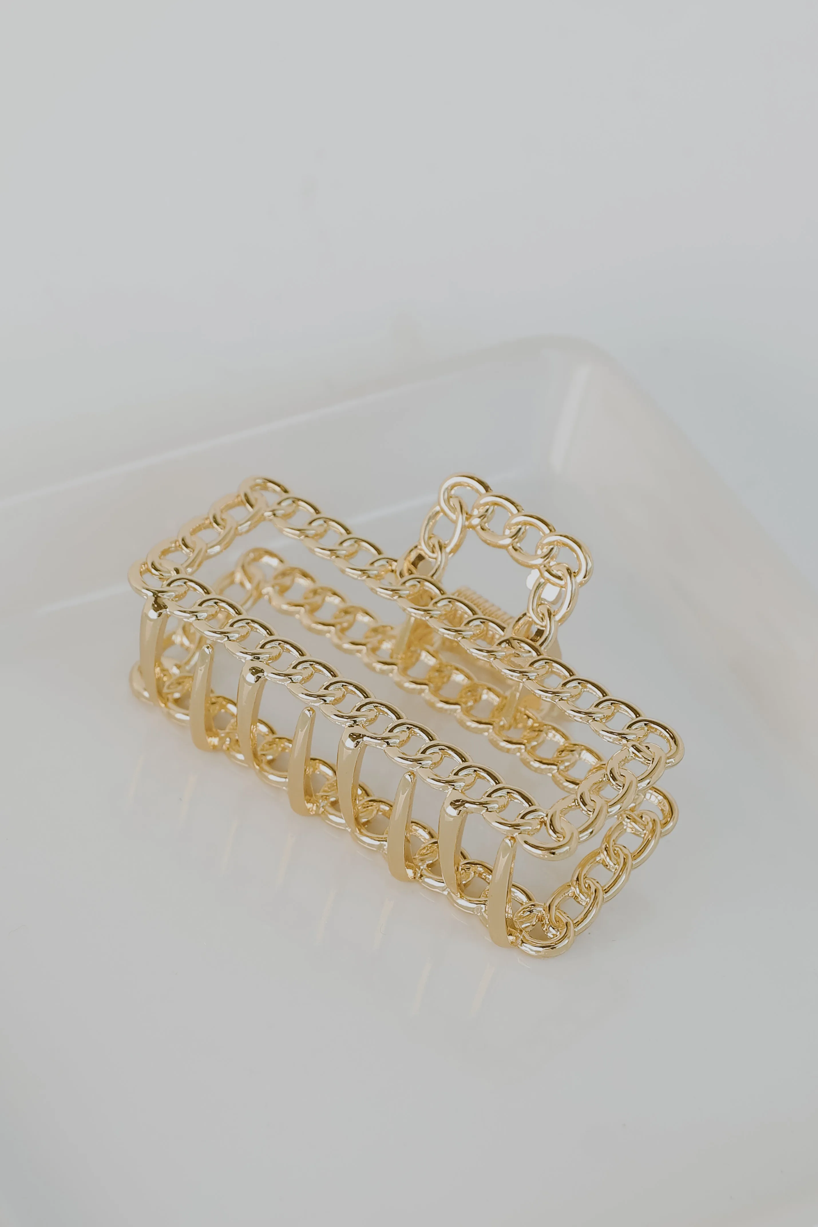 Camryn Gold Chainlink Claw Hair Clip