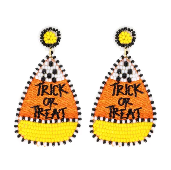 Candy Corn Trick Or Treat Earring