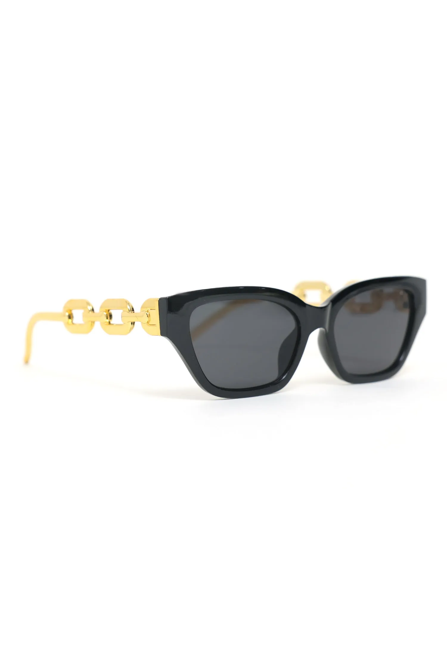 CAT EYE SUNGLASSES-BLACK