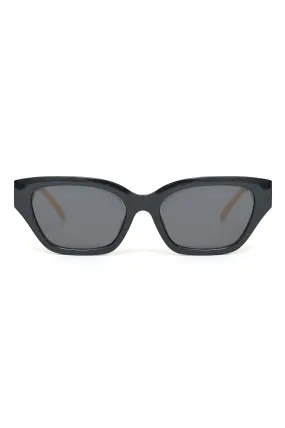 CAT EYE SUNGLASSES-BLACK